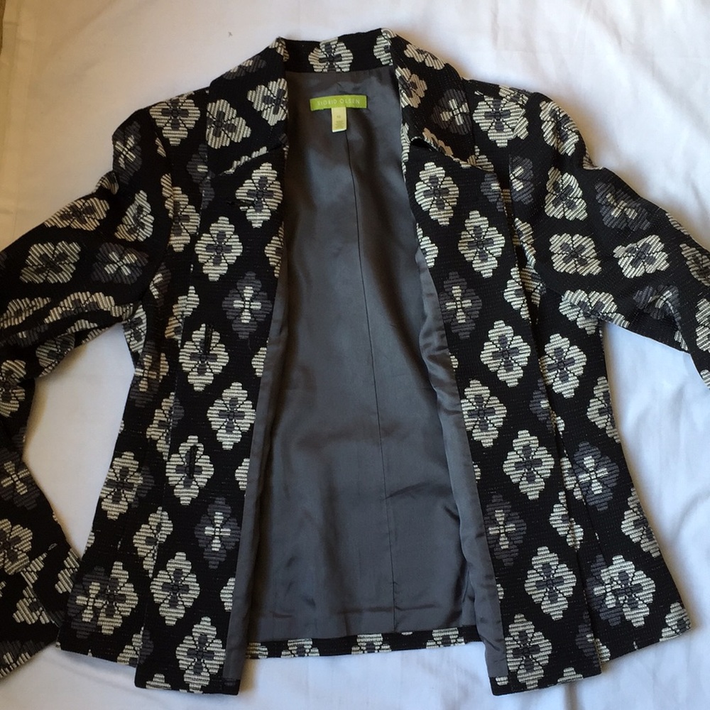 Sigrid Olsen Floral Textured Button Up Jacket - image 5